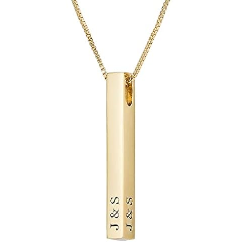 Bar Pendant Stainless Steel Necklace