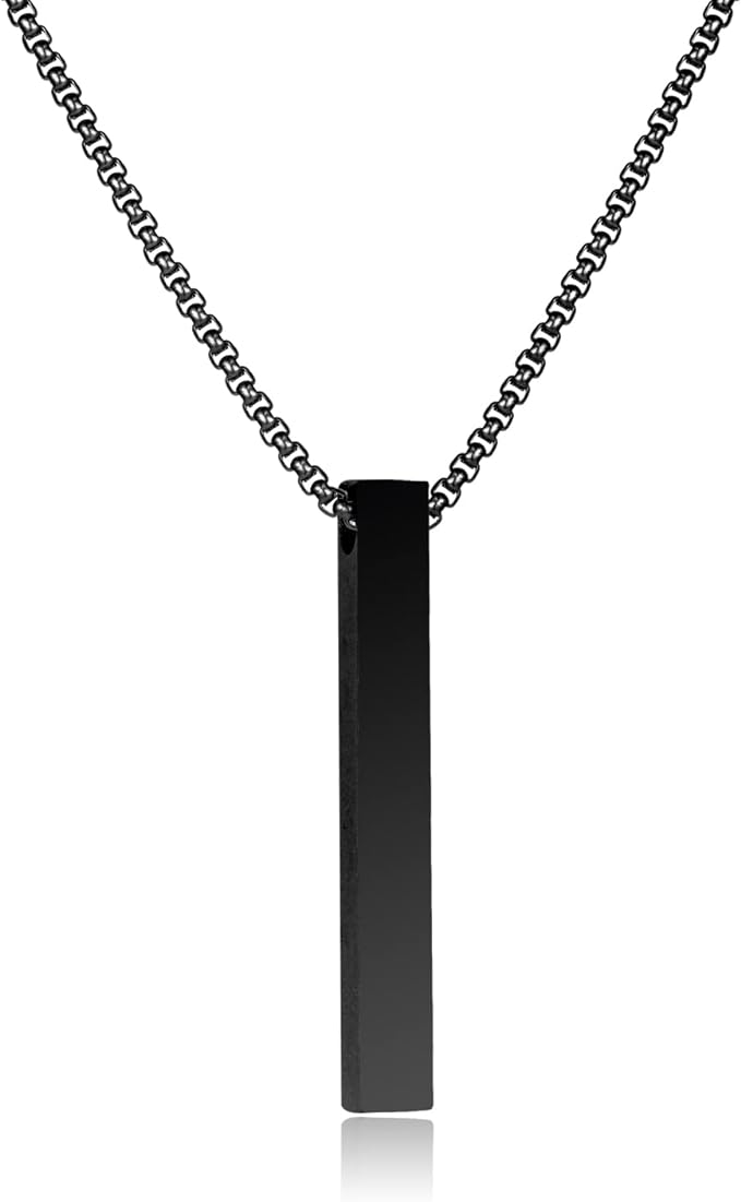 Bar Pendant Stainless Steel Necklace