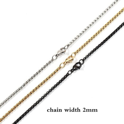 Bar Pendant Stainless Steel Necklace